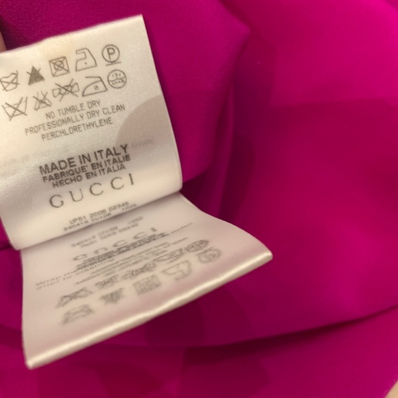 GUCCI 100% SILK sleeveless Fuschia Blouse - Picture 7 of 12